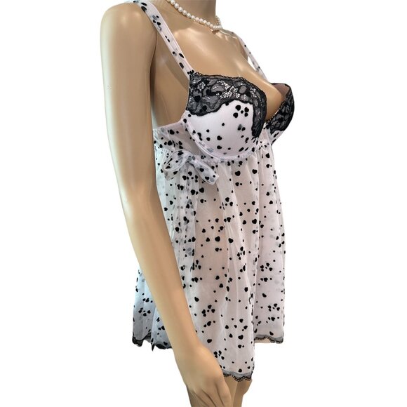 Seductive Wear Cinema Etoile Mesh Babydoll Chemise, size medium - Picture 6 of 12